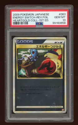 2009 Pokemon Japanese Energy Switch #063/070 1st Edition Reverse Foil PSA 10 - Image 1