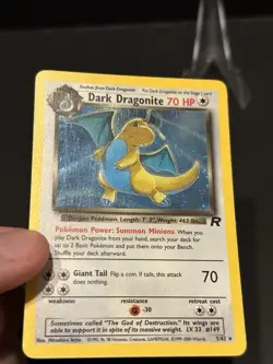 Dark Dragonite 5/82 Team Rocket Holo Rare Unlimited Pokemon TCG - MP - Image 3