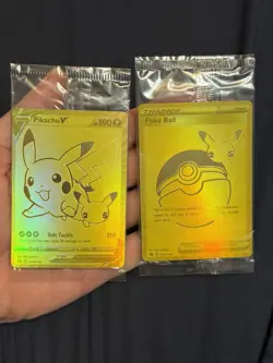 Pokemon Celebrations UPC Gold Promo PokeBall & Pikachu V Set SEALED - Image 1