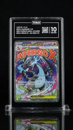2025 POKEMON JAPANESE MEGA DREAM EX MEGA ATTACK RARE MEGA CHARIZARD X EX Tag 10 - Image 1