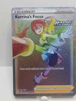 Pokemon TCG Korrinas Focus 174/163 Full Art Rainbow Rare Battle Styles NM - Image 3