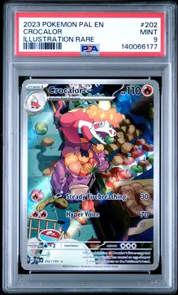 2023 POKEMON PAL EN-PALDEA EVOLVED 202 CROCALOR ILLUSTRATION RARE PSA 9 - Image 1