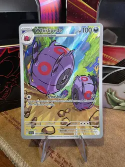 Pokemon TCG Whirlipede 133/086 Illustration Rare Holo Scarlet Violet Black Bolt - Image 1
