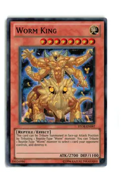 WORM KING STOR-EN097 UNLIMITED Storm of Ragnarok Yugioh TCG LP - Image 1