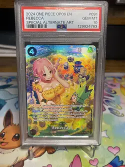 Rebecca SP OP05-091 One Piece TCG English Wings of the Captain OP06 PSA 10 ALT - Image 1