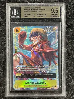 2025 ONE PIECE PROMOS ILLUSTRATION BOX VOL.3 #OP07109 MONKEY.D.LUFFY SR BGS 9.5 - Image 1