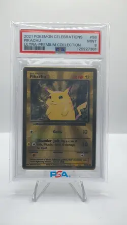 PSA 9 Pikachu - (Celebrations Metal Card) 058/102 - Image 1