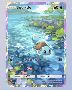 Squirtle #232 Illustration Rare Pokemon TCG Pocket Genetic Apex Holo Card - Image 1