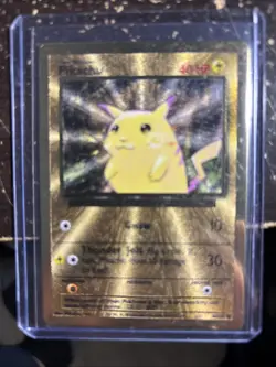 Gold Metal Pikachu Card 58/102 Pokemon Celebrations 25th Anniversary Pokemon TCG - Image 1