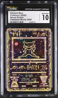 CGC 10 GEM MINT Ancient Mew 2000 Movie Promo Reverse Holo SWIRL Pokemon Card - Image 1