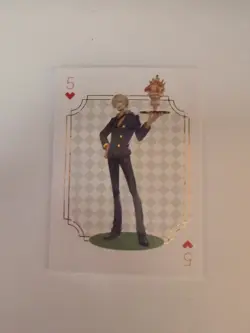 ONE PIECE Holo Custom Art Anime Like Card -Playing Cards 5 Hearts Sanji - Image 1