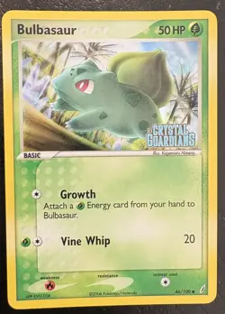 Pokemon Card Bulbasaur 46/100 Reverse Holo Stamped EX Crystal Guardians - Image 1