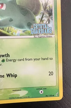 Pokemon Card Bulbasaur 46/100 Reverse Holo Stamped EX Crystal Guardians - Image 5
