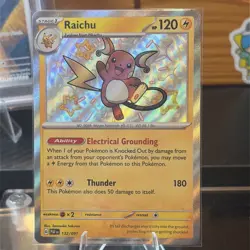 Pokemon TCG Raichu Scarlet & Violet Paldean Fates Holo Shiny Rare Card 132/091 - Image 2