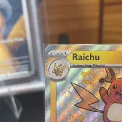 Pokemon TCG Raichu Scarlet & Violet Paldean Fates Holo Shiny Rare Card 132/091 - Image 3
