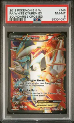 White Kyurem EX Full Art - 146/149 - BW Boundaries Crossed Pokemon Card - PSA 8 - Image 1