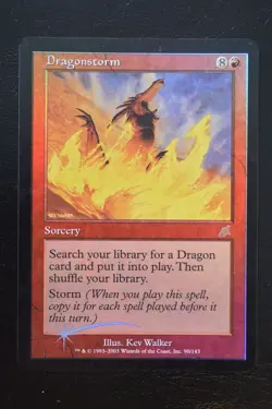 Magic The Gathering MTG DRAGONSTORM FOIL Scourge MP Moderately Played - Image 1