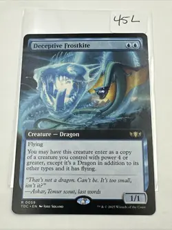 1x (59) Deceptive Frostkite - EXTENDED ART MTG Commander Tarkir Dragonstorm NM M - Image 2