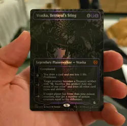 MTG Vraska Betrayals Sting NM Oil Slick Raised Foil Phyrexia All Will Be One - Image 1