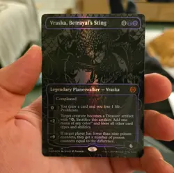 MTG Vraska Betrayals Sting NM Oil Slick Raised Foil Phyrexia All Will Be One - Image 2