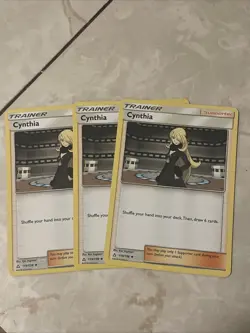 3x Lot Pokemon TCG Ultra Prizm Cynthia 119/156 - Image 1