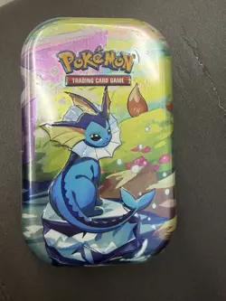 Pokemon TCG Vaporeon Mini Tin Prismatic Evolutions – Factory Sealed Unopened - Image 1