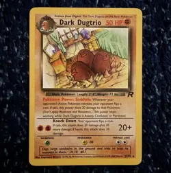 Pokemon TCG Dark Dugtrio 23/82 Team Rocket Unlimited Regular Rare Card 2000 - Image 1