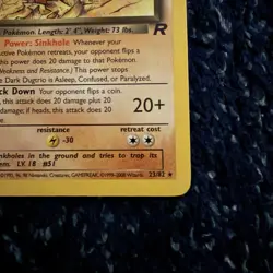 Pokemon TCG Dark Dugtrio 23/82 Team Rocket Unlimited Regular Rare Card 2000 - Image 5