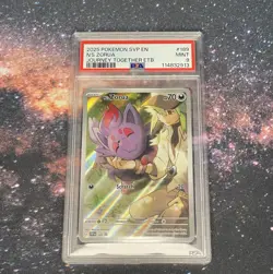 2025 POKEMON SVP EN-SV BLACK STAR PROMO #189 N'S ZORUA PSA 9 - Image 1