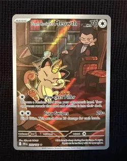 Team Rocket’s Meowth 203/182 DESTINED RIVALS - (NEAR MINT) Pokemon: In Hand - Image 1