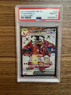 2023 POKEMON OBF OBSIDIAN FLAMES ULTRA RARE #215 CHARIZARD EX PSA 10 - Image 1