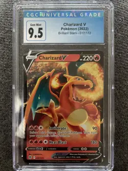 Pokemon TCG Charizard V Brilliant Stars 017/172 Holo Ultra Rare - Image 1