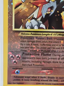 2001 Pokemon Black Star Entei Promo PSA 9 #34 With multiple Swirls - Image 3