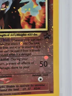 2001 Pokemon Black Star Entei Promo PSA 9 #34 With multiple Swirls - Image 4