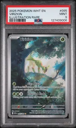 2025 Virizion PSA 9 Illustration Rare 95/86 - Pokemon S&V White Flare - Image 2