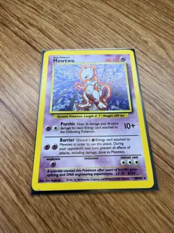 Pokemon TCG Mewtwo Base Set 10/102 Holo Unlimited Holo Rare MP - Image 5