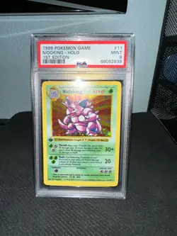 1999 Pokemon Game: FIRST EDITION Nidoking 011/102 Base Set (Shadowless) Holo - Image 1