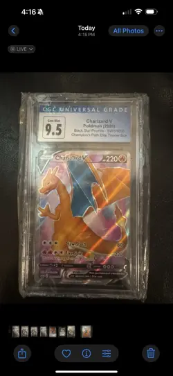CGC 9.5 Gem Mint Charizard V 2020 Black Star Promos SWSH050 Pokemon Card - Image 2