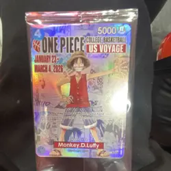 Bandai Namco One Piece Card Game US Voyage College Basketball Deck Holographic … - Image 1