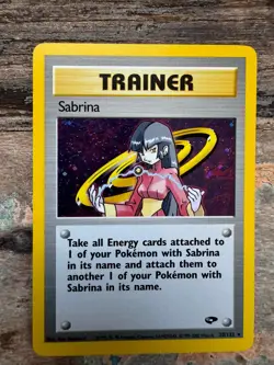 Pokemon TCG Sabrina Trainer Gym Challenge Holo Card 20/132 Rare - Image 1