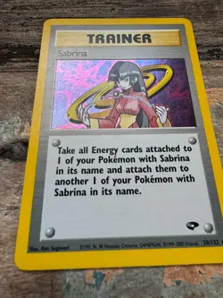 Pokemon TCG Sabrina Trainer Gym Challenge Holo Card 20/132 Rare - Image 5