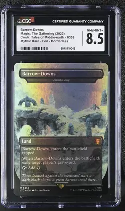MTG Barrow-Downs Tales of Middle-earth Mythic Rare Foil Borderless CGC 8.5 - Image 1