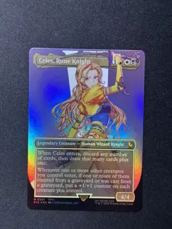 Magic The Gathering Celes, Rune Knight (Borderless) Foil Final Fantasy - Image 1