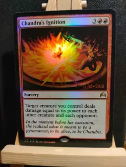 Chandra's Ignition FOIL - Magic Origins - PreRelease - NM to LP (see pics) MTG - Image 1