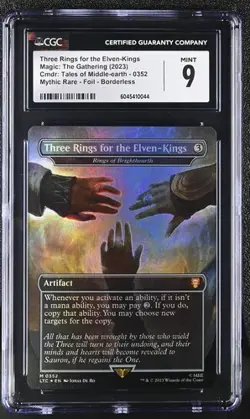 MTG Three Rings for the Elven-Kings Tales of Middle-earth Mythic Rare foil CGC 9 - Image 1