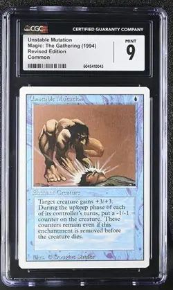 MTG Magic The Gathering Unstable Mutation 1994 Revised Edition CGC 9 - Image 1