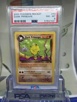 Dark Primeape 43/82 Team Rocket Unlimited Uncommon WOTC Pokemon TCG NM-MT PSA 8 - Image 1