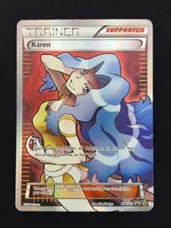 Karen XY177a - Premium Trainer's XY Collection - Near Mint NM Full Art Pokemon - Image 1