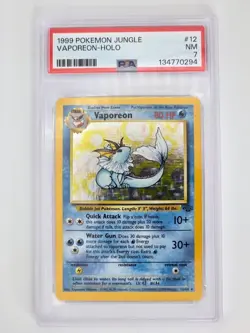 PSA 7 NM Vaporeon #12 Pokemon Jungle Holo WOTC - Image 1