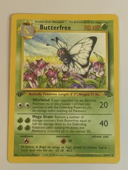 Pokemon TCG Butterfree Jungle 33/64 1st Edition WotC NM - Image 1
